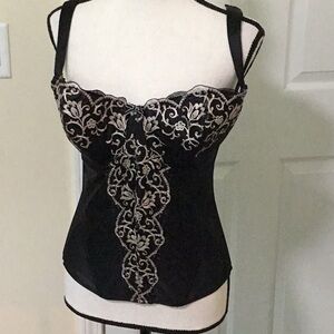 Masquerade Black and Cream Corset Top 34FF